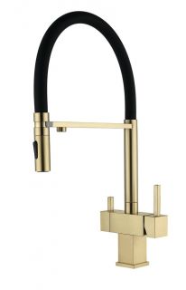 Смеситель для кухни под фильтр на магните GROCENBERG GB4098MG (Kerox Венгрия) Матовое золото